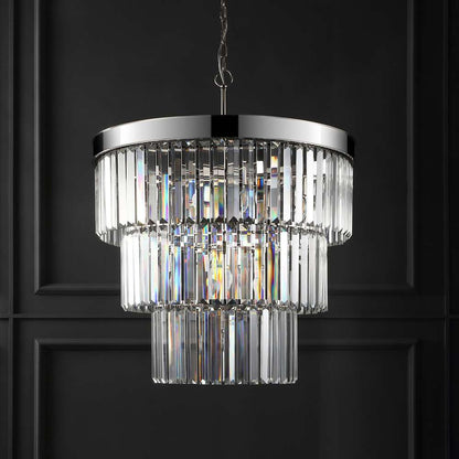 Safavieh - Couture - Coulette 3 Tier Crystal Chandelier - Nickle - CTL1007B veiw 1
