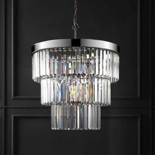Safavieh - Couture - Coulette 3 Tier Crystal Chandelier - Nickle - CTL1007B veiw 1