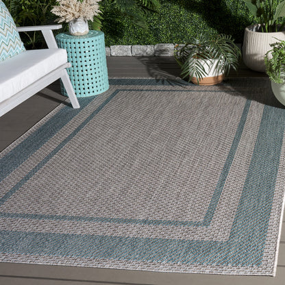 Safavieh - Courtyard 8477-39112 Green / Aqua - 4" X 5.7" - CY8477-39112-4 view 2