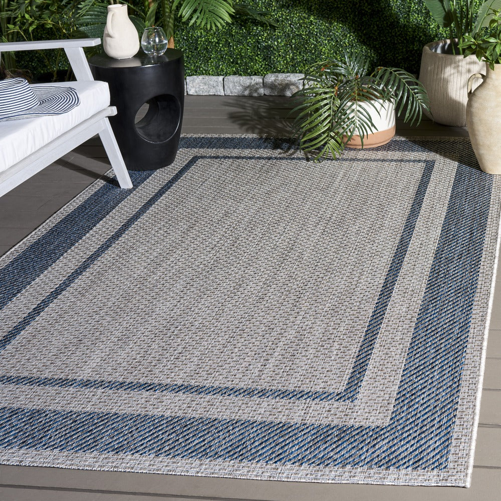 Safavieh - Courtyard 8477-40012 Grey / Navy - 9" X 12" - CY8477-40012-9 view 2