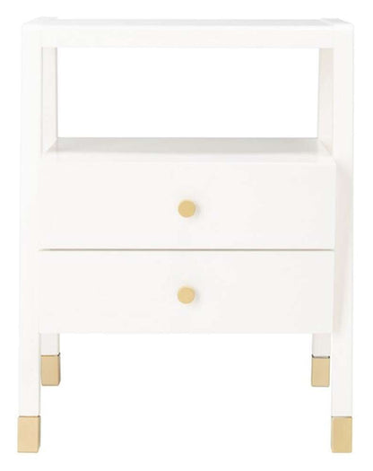 Safavieh - Cove 2 Drw 1 Shlf Accent Table - White - Gold - ACC6602B veiw 1