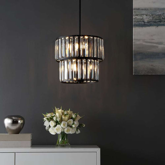 Safavieh - Crissa 6Lt 14.5in Chandelier - Black - Clear - CHA4025A veiw 2
