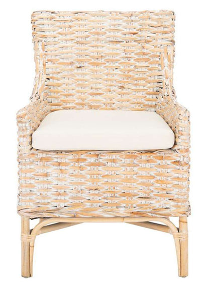 Safavieh - Cristen Rttn Acct Chair W/Cush - White - White Washed - ACH6513A veiw 1