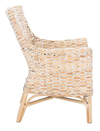 Safavieh - Cristen Rttn Acct Chair W/Cush - White - White Washed - ACH6513A veiw 3
