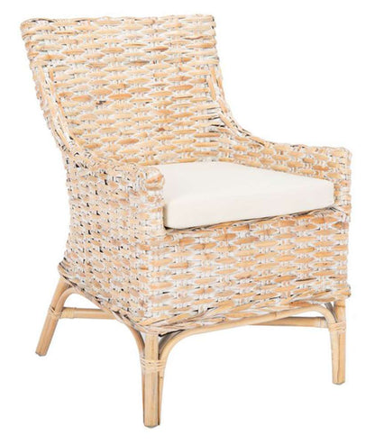 Safavieh - Cristen Rttn Acct Chair W/Cush - White - White Washed - ACH6513A veiw 4