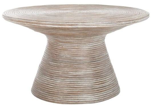 Safavieh - Cristina Rattan Coffee Table - Grey White Wash - COF6503A veiw 1