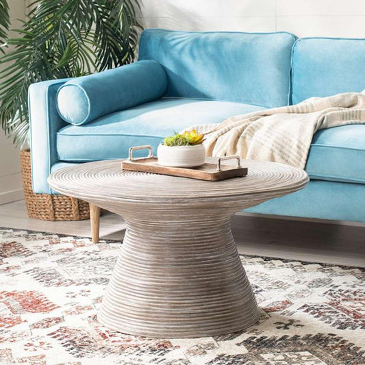 Safavieh - Cristina Rattan Coffee Table - Grey White Wash - COF6503A veiw 2