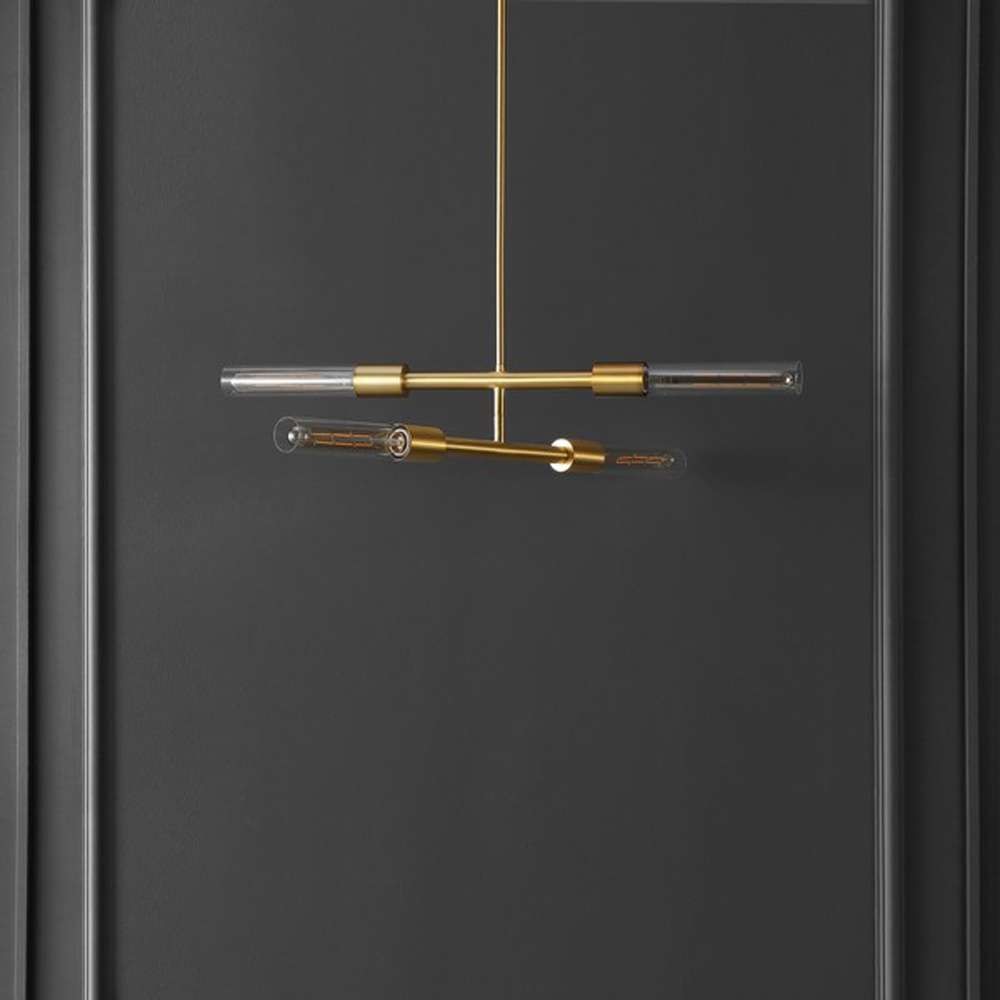 Safavieh - Cronos 4 Lt 32in Pendant - Brass - Clear - PND4180A veiw 1