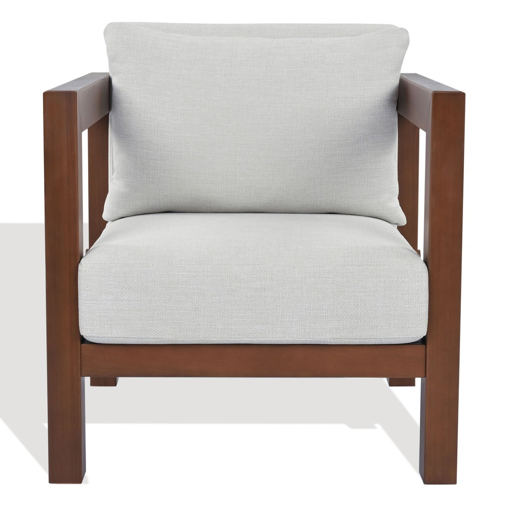 Safavieh - Cruise Eucalyptus Wood Patio Chair / Walnut / White - CPT1076A view 1
