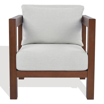 Safavieh - Cruise Eucalyptus Wood Patio Chair / Walnut / White - CPT1076A view 1