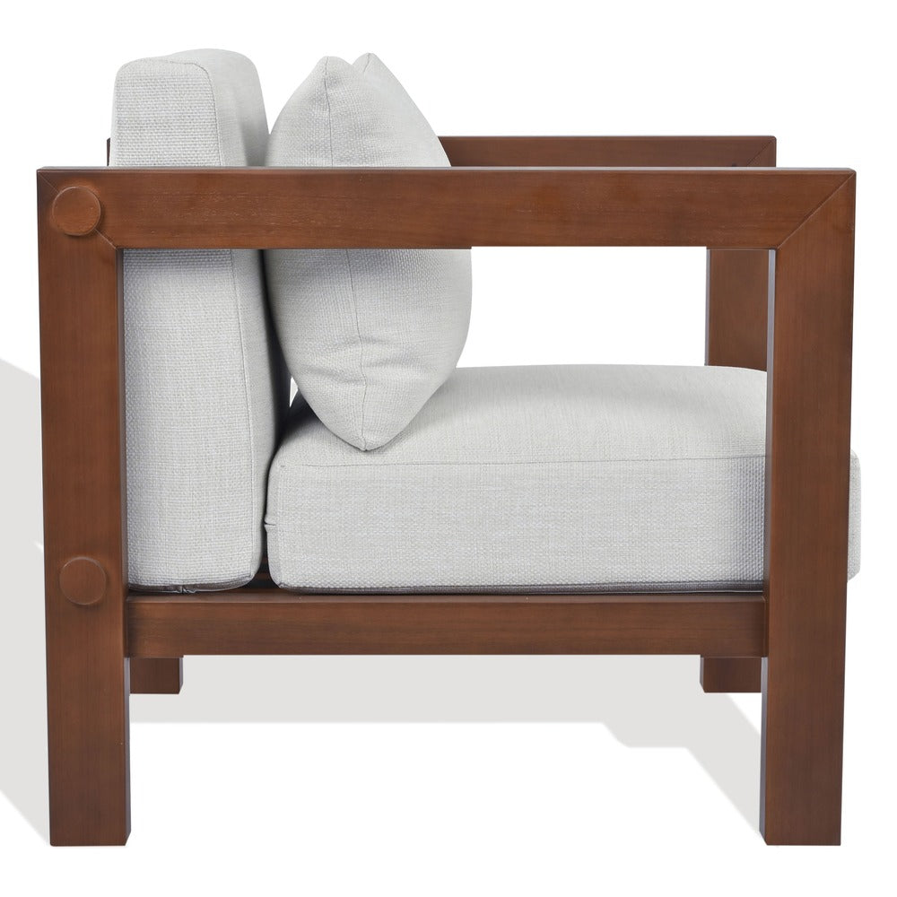 Safavieh - Cruise Eucalyptus Wood Patio Chair / Walnut / White - CPT1076A view 2