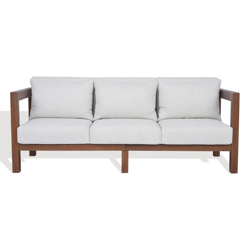 Safavieh - Cruise Eucalyptus Wood Patio Sofa / Walnut / White - CPT1077A view 1