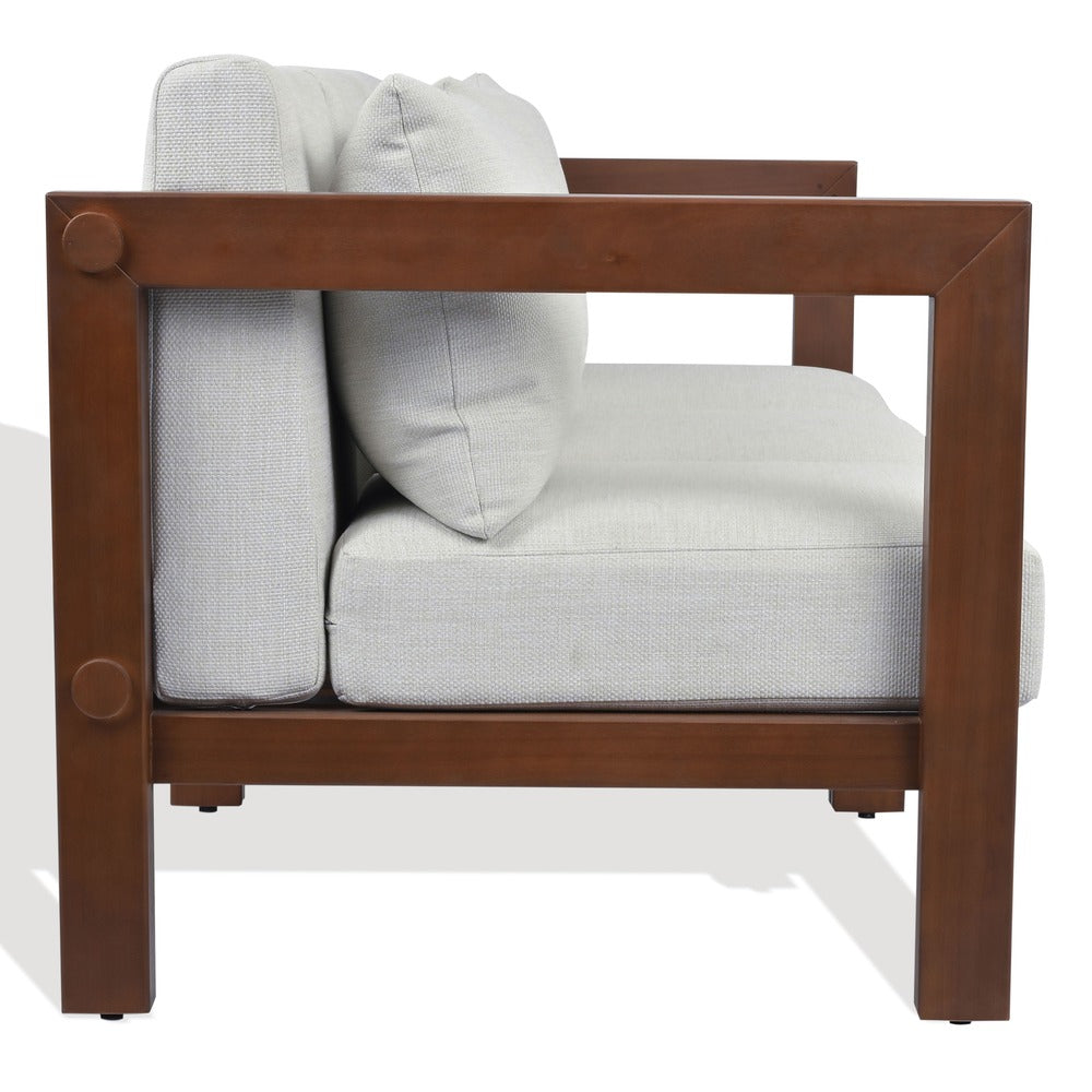 Safavieh - Cruise Eucalyptus Wood Patio Sofa / Walnut / White - CPT1077A view 2