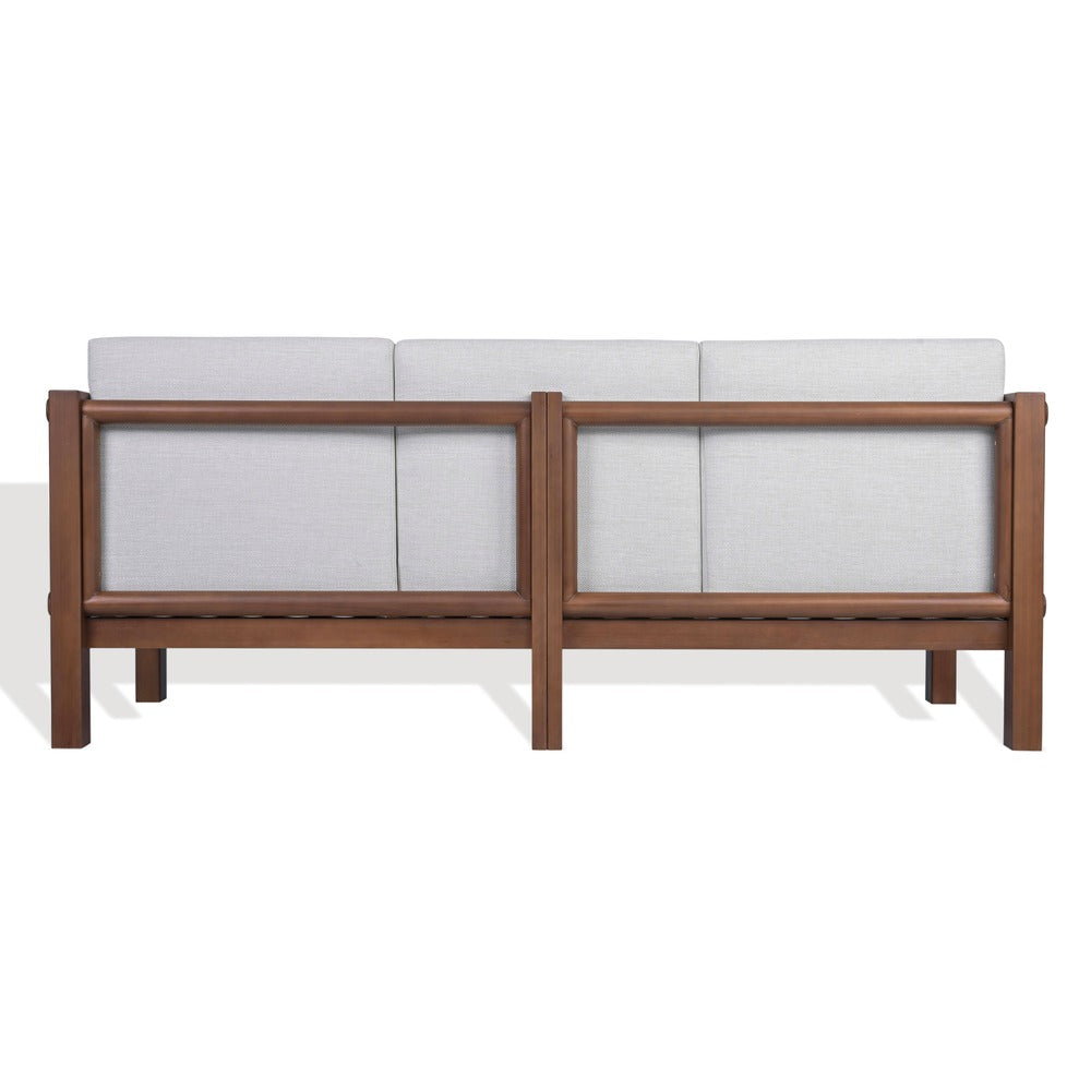 Safavieh - Cruise Eucalyptus Wood Patio Sofa / Walnut / White - CPT1077A view 3