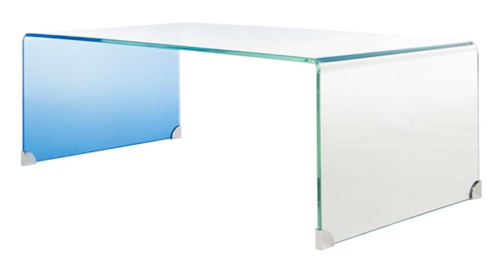 Safavieh - Crysta Ombre Glass Coffee Table - Clear - Blue - COF7300A veiw 3