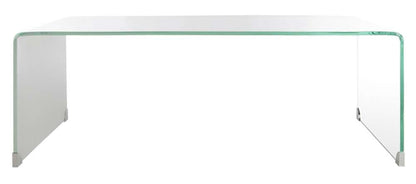 Safavieh - Crysta Ombre Glass Coffee Table - Clear - White - COF7300B veiw 1