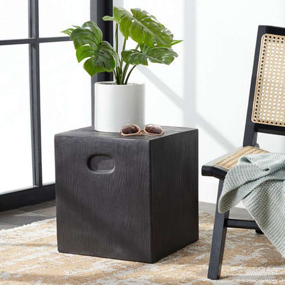 Safavieh - Cube In/Outdoor Accent Stool - Black - VNN1003C veiw 2