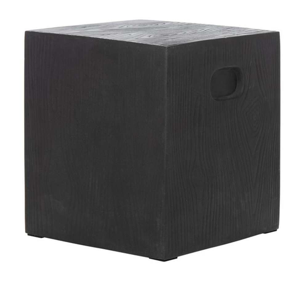 Safavieh - Cube In/Outdoor Accent Stool - Black - VNN1003C veiw 3