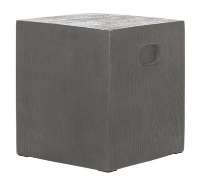 Safavieh - Cube In/Outdoor Accent Stool - Dark Grey - VNN1003A veiw 3