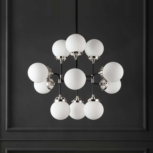Safavieh - Couture - Cullen White Glass Chandelier - Black - CTL1009A veiw 1