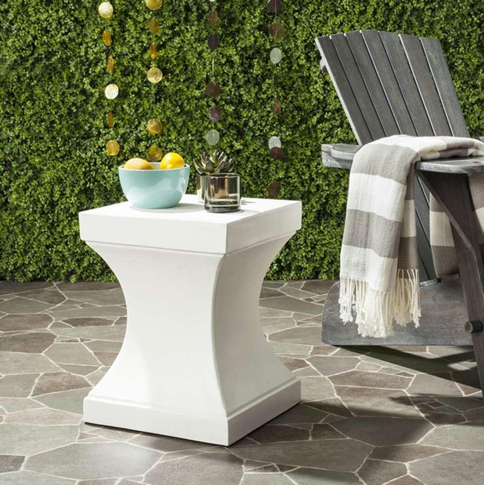Safavieh - Curby In/Outdoor Accent Stool - Ivory - VNN1002B veiw 2