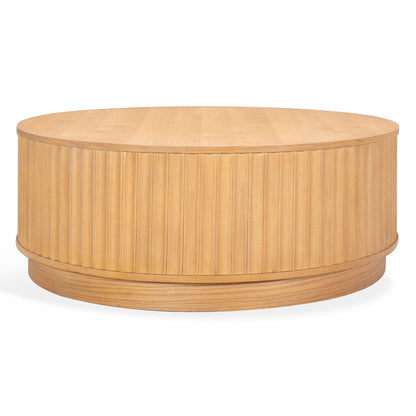 Safavieh - Cynthia Round Fluted Coffee Table / Brown Oak - SFV2244A view 1