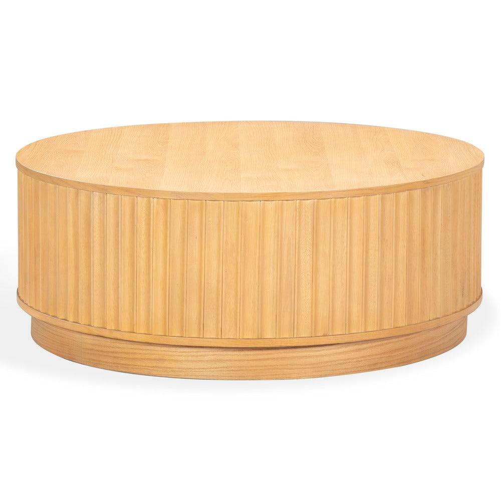 Safavieh - Cynthia Round Fluted Coffee Table / Brown Oak - SFV2244A view 4