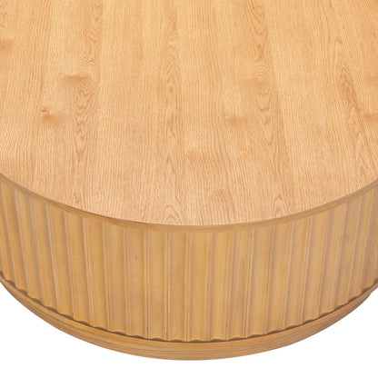 Safavieh - Cynthia Round Fluted Coffee Table / Brown Oak - SFV2244A view 6