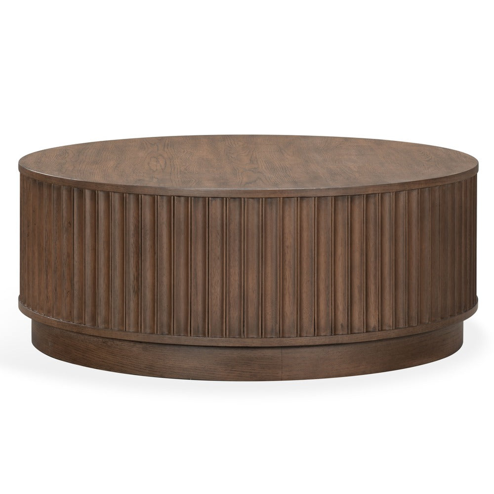 Safavieh - Cynthia Round Fluted Coffee Table / Dark Brown Oak - SFV2244B view 1