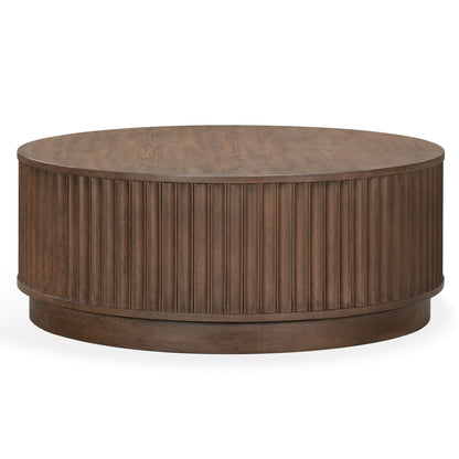 Safavieh - Cynthia Round Fluted Coffee Table / Dark Brown Oak - SFV2244B view 1