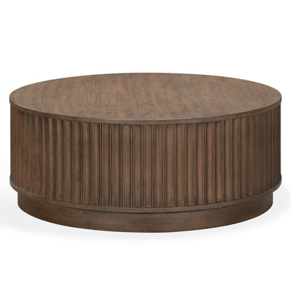 Safavieh - Cynthia Round Fluted Coffee Table / Dark Brown Oak - SFV2244B view 3