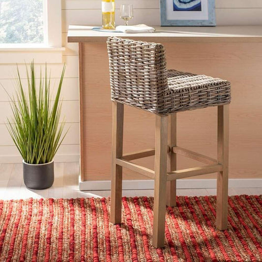 Safavieh - Cypress Barstool - Natural Unfinished - Taupe - FOX6502B veiw 2