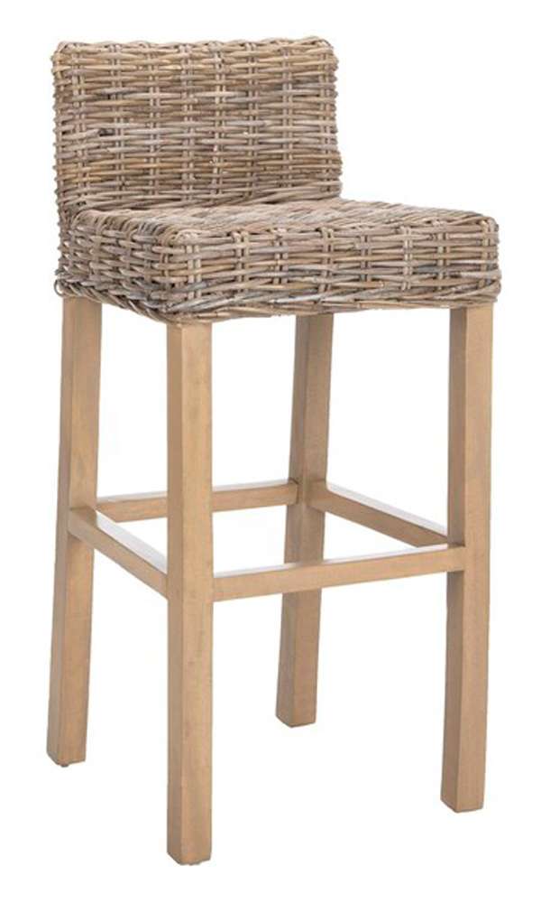 Safavieh - Cypress Barstool - Natural Unfinished - Taupe - FOX6502B veiw 4