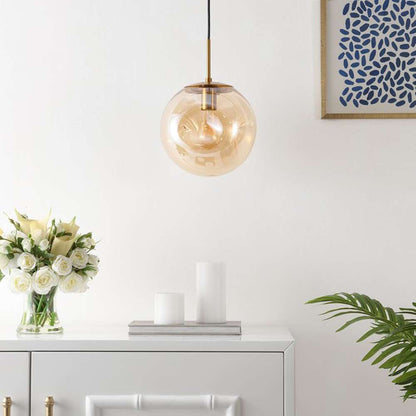 Safavieh - Cyril 10 Inch Pendant - Amber - Brass - PND4145A veiw 1