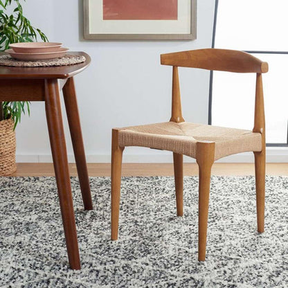 Safavieh - Dagney Woven Dining Chair - Walnut - Natural - DCH1008A veiw 2