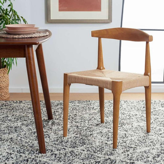 Safavieh - Dagney Woven Dining Chair - Walnut - Natural - DCH1008A veiw 2