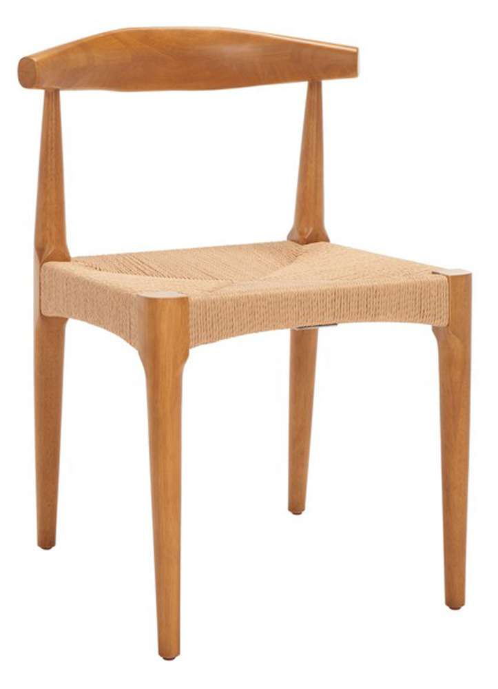 Safavieh - Dagney Woven Dining Chair - Walnut - Natural - DCH1008A veiw 3