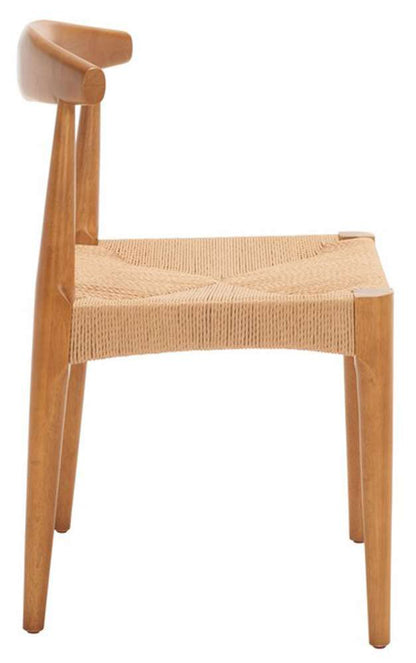 Safavieh - Dagney Woven Dining Chair - Walnut - Natural - DCH1008A veiw 4