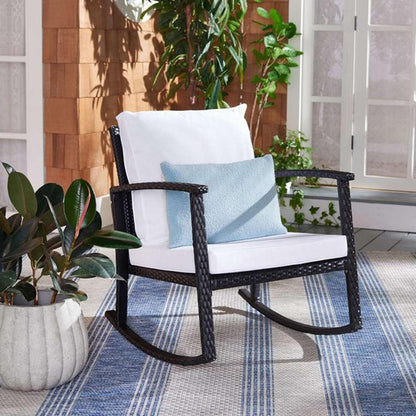 Safavieh - Daire Rocking Chair - Black - White - PAT7721A veiw 3