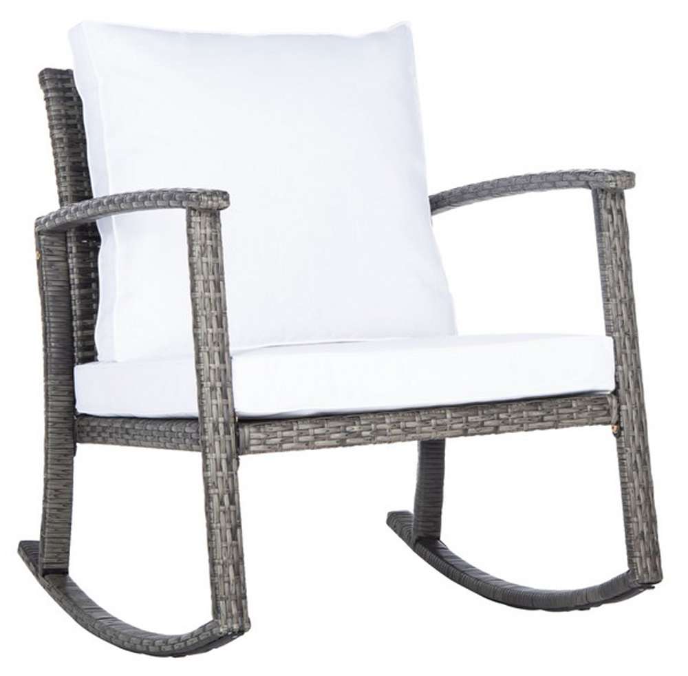Safavieh - Daire Rocking Chair - Grey Brown - White - PAT7721C veiw 4