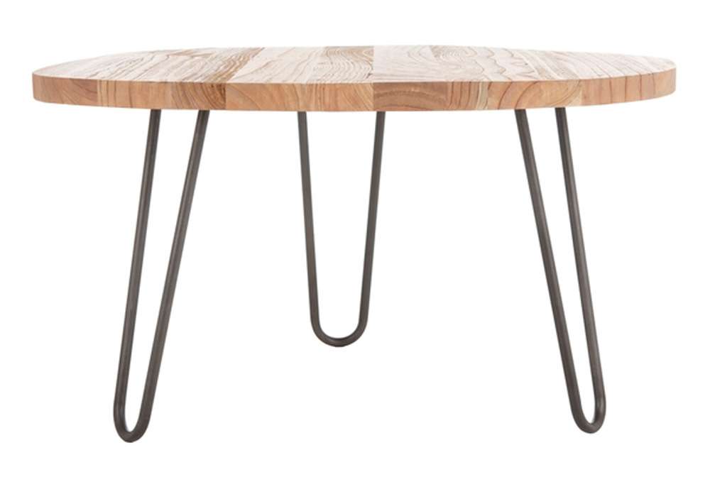 Safavieh - Dale Free Edge Coffee Table - Weathered Oak - Black - COF6501A veiw 1