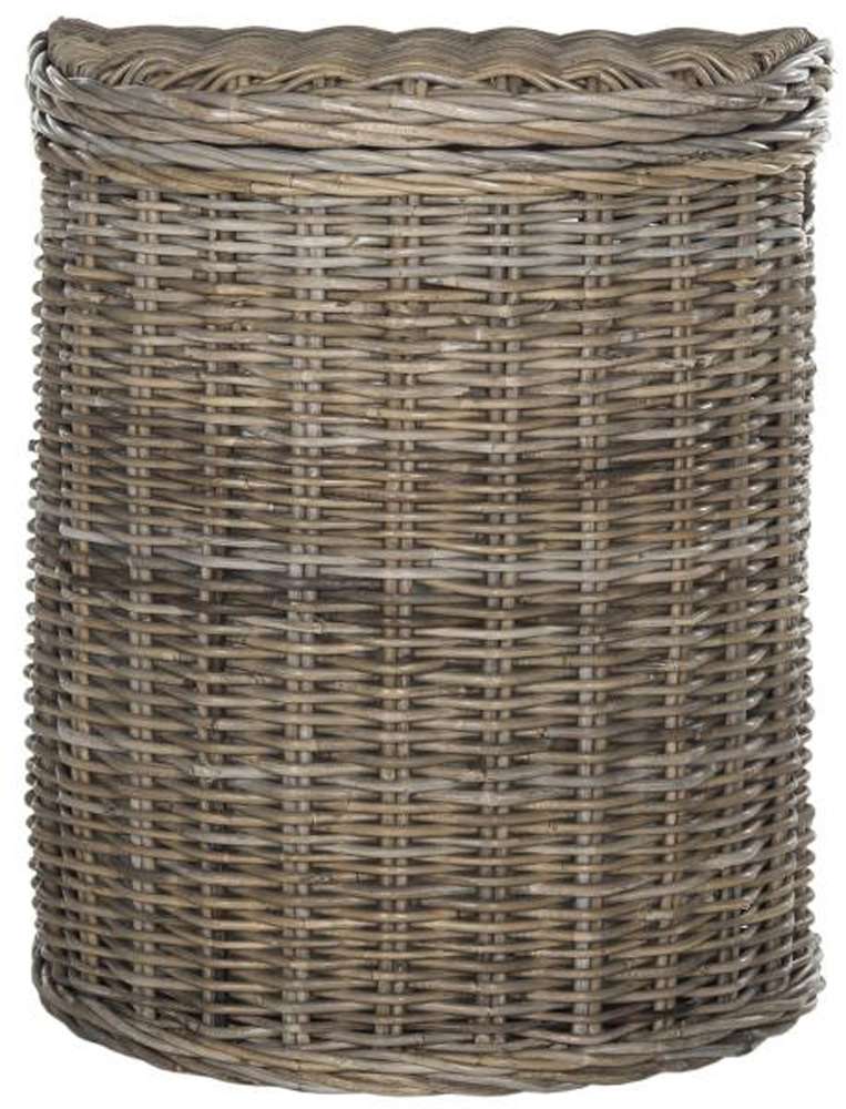 Damari Rattan Hamper in Gray - Thumbnail 4