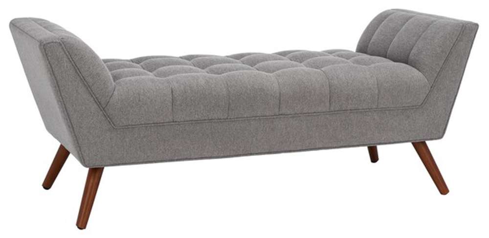 Safavieh - Couture - Damian Tufted Bench - Light Grey - SFV4755A veiw 3