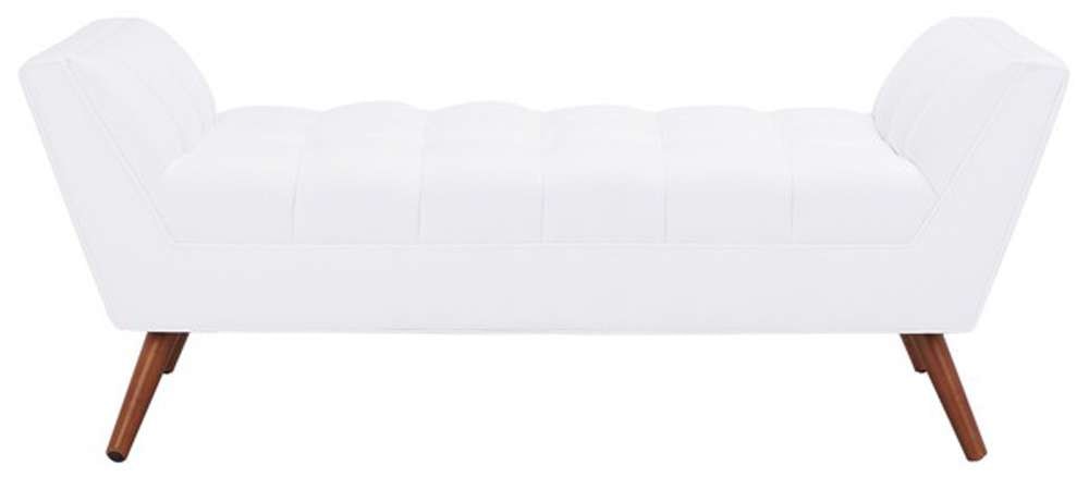 Safavieh - Couture - Damian Tufted Bench - White - SFV4755B veiw 1