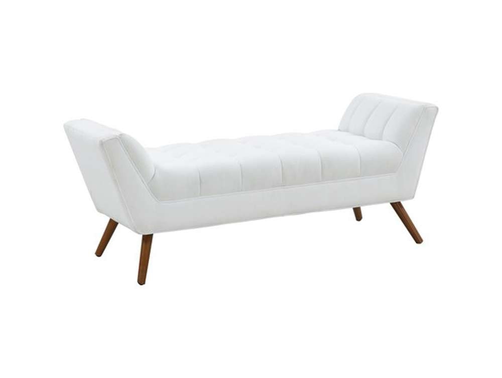 Safavieh - Couture - Damian Tufted Bench - White - SFV4755B veiw 3