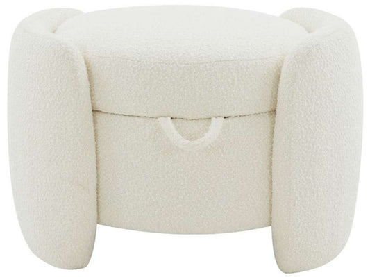 Safavieh - Couture - Danianna Boucle Ottoman - Ivory - SFV4804A veiw 1