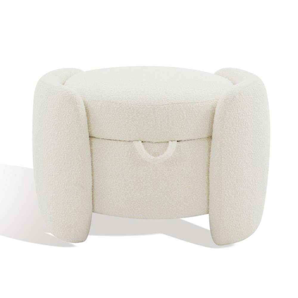 Safavieh - Couture - Danianna Boucle Ottoman - Ivory - SFV4804A veiw 2