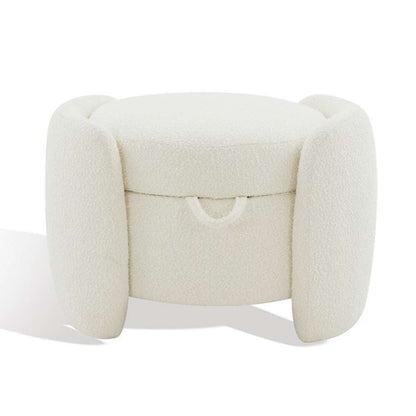 Safavieh - Couture - Danianna Boucle Ottoman - Ivory - SFV4804A veiw 2