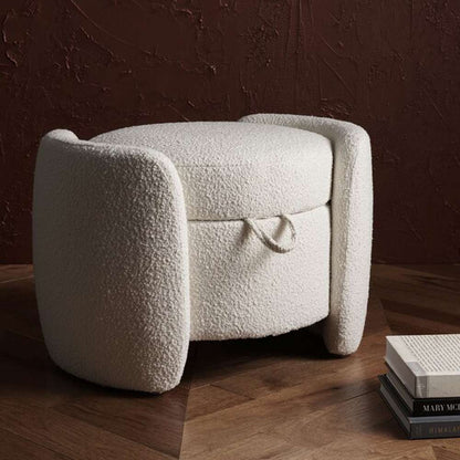 Safavieh - Couture - Danianna Boucle Ottoman - Ivory - SFV4804A veiw 3