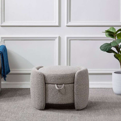 Safavieh - Couture - Danianna Boucle Ottoman - Light Brown - SFV4804B veiw 3